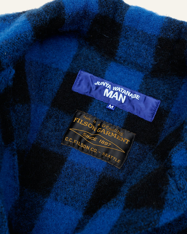 【10月4日(土)12時00分〜発売開始】JUNYA WATANABE MAN × FILSON - WP J010 051 - BLUE/BLACK / ダブル マッキノー クルーザー