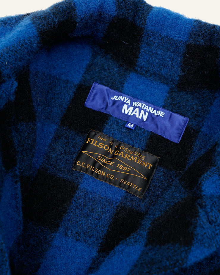 【10月4日(土)12時00分〜発売開始】JUNYA WATANABE MAN × FILSON - WP J010 051 - BLUE/BLACK / ダブル マッキノー クルーザー