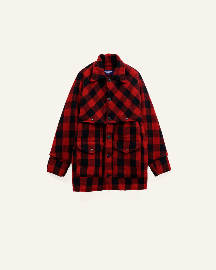 【10月4日(土)12時00分〜発売開始】JUNYA WATANABE MAN × FILSON - WP J010 051 - RED/BLACK / ダブル マッキノー クルーザー
