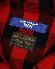 【10月4日(土)12時00分〜発売開始】JUNYA WATANABE MAN × FILSON - WP J010 051 - RED/BLACK / ダブル マッキノー クルーザー