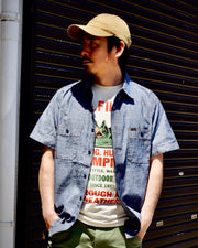 SHORT SLEEVE CHAMBRAY SHIRT / ショートスリーブ シャンブレイ シャツ