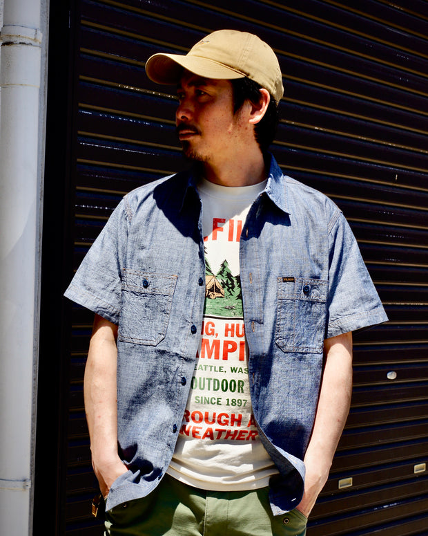 SHORT SLEEVE CHAMBRAY SHIRT / ショートスリーブ シャンブレイ シャツ