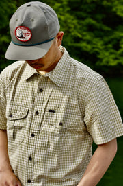 WASHED SHORT SLEEVE FEATHER CLOTH SHIRT / ウォッシュド ショートスリーブ フェザークロスシャツ