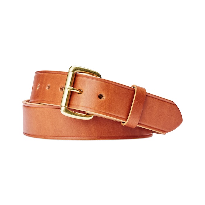 Handmade Bridle Leather Belt in Dark Brown 1.25 inch wide — Hadston Leather